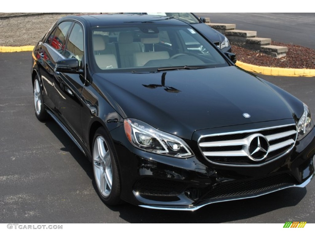 2014 E 350 4Matic Sport Sedan - Black / Grey/Black photo #1