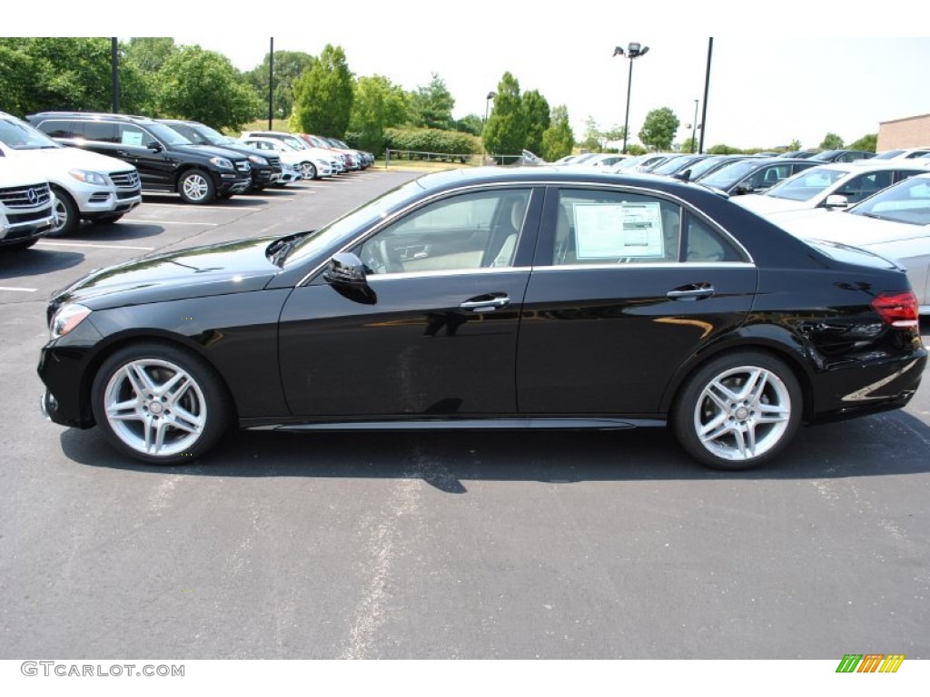 2014 E 350 4Matic Sport Sedan - Black / Grey/Black photo #3
