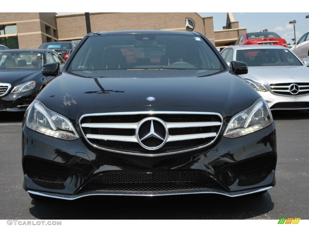 2014 E 350 4Matic Sedan - Black / Black photo #2