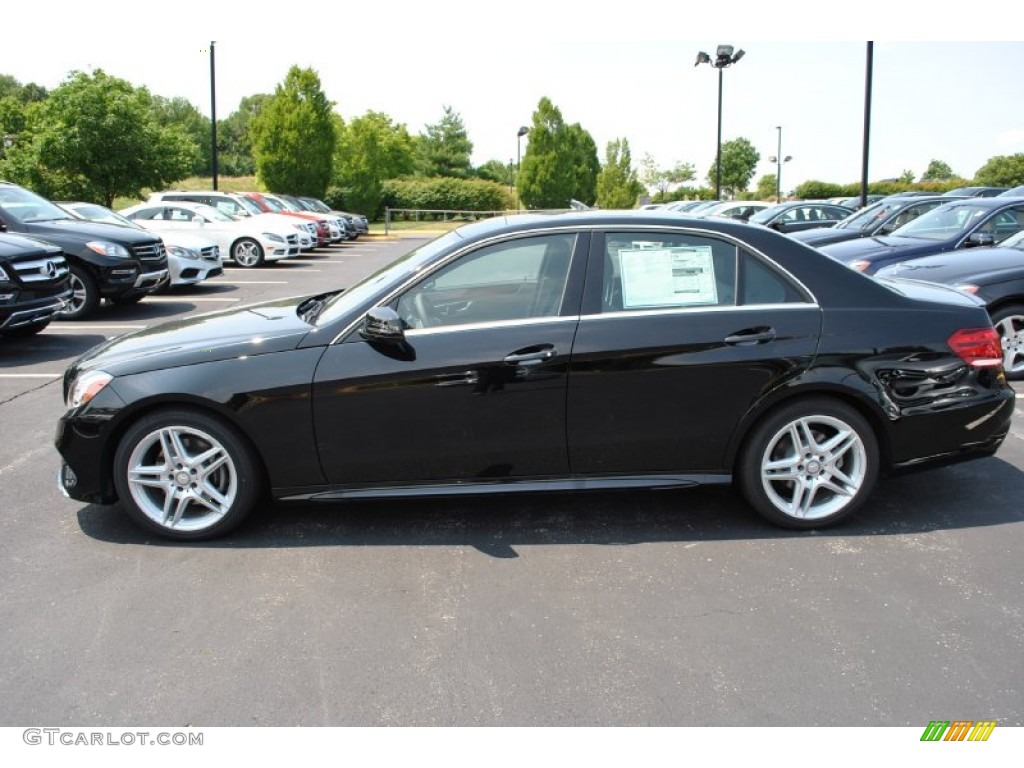 2014 E 350 4Matic Sedan - Black / Black photo #3