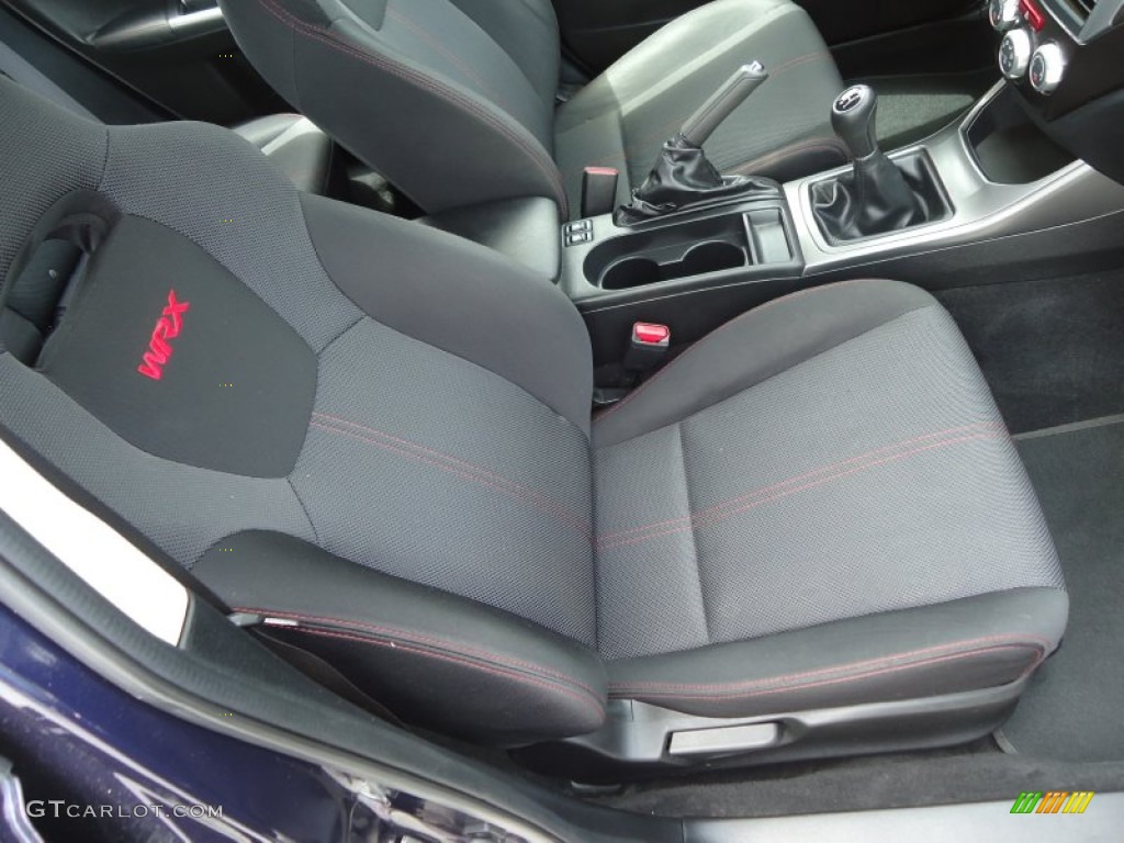 2012 Impreza WRX Premium 4 Door - WRX Plasma Blue / WRX Carbon Black photo #16