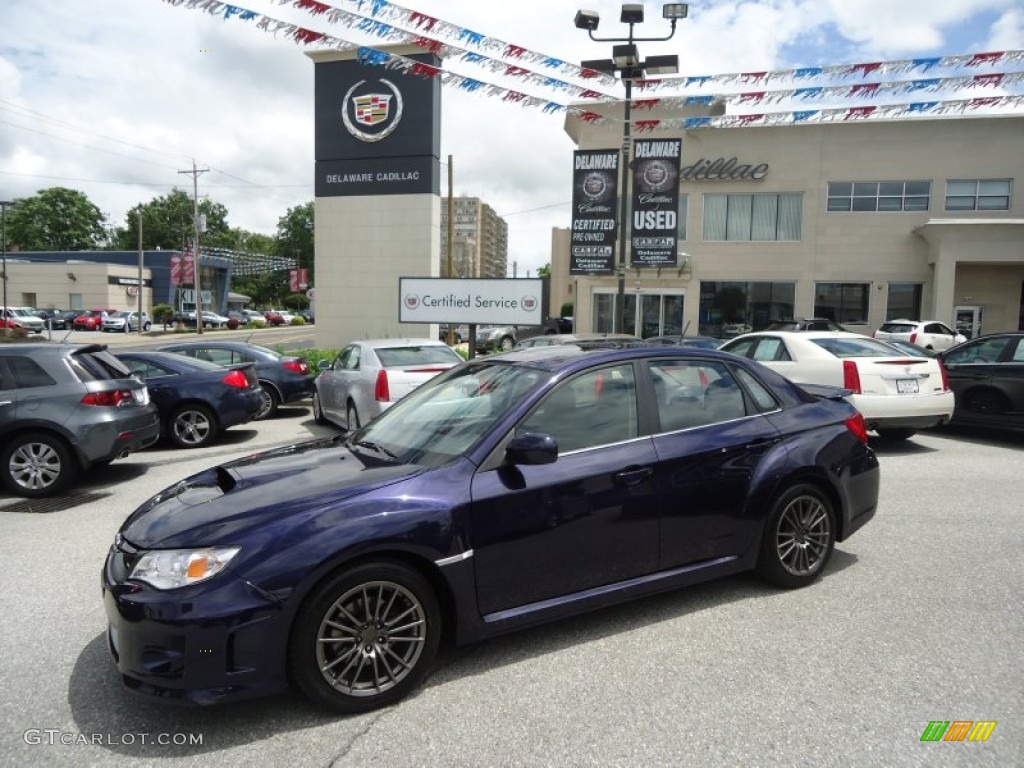 2012 Impreza WRX Premium 4 Door - WRX Plasma Blue / WRX Carbon Black photo #49
