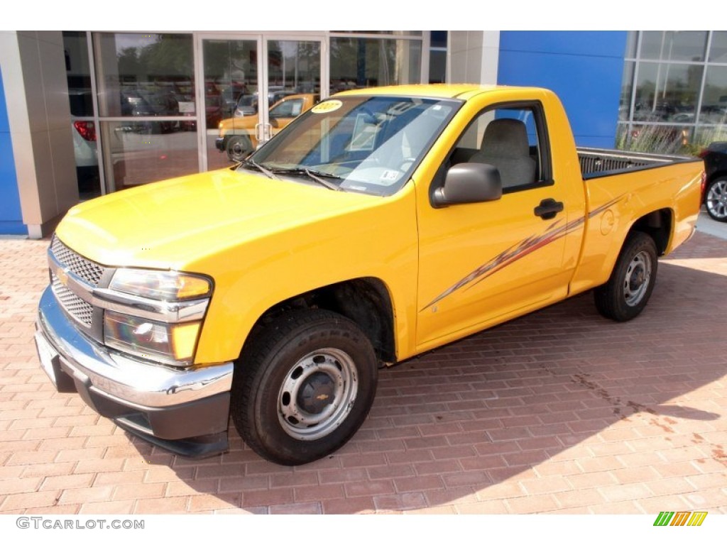 2007 Colorado LS Regular Cab - Yellow / Medium Pewter photo #10
