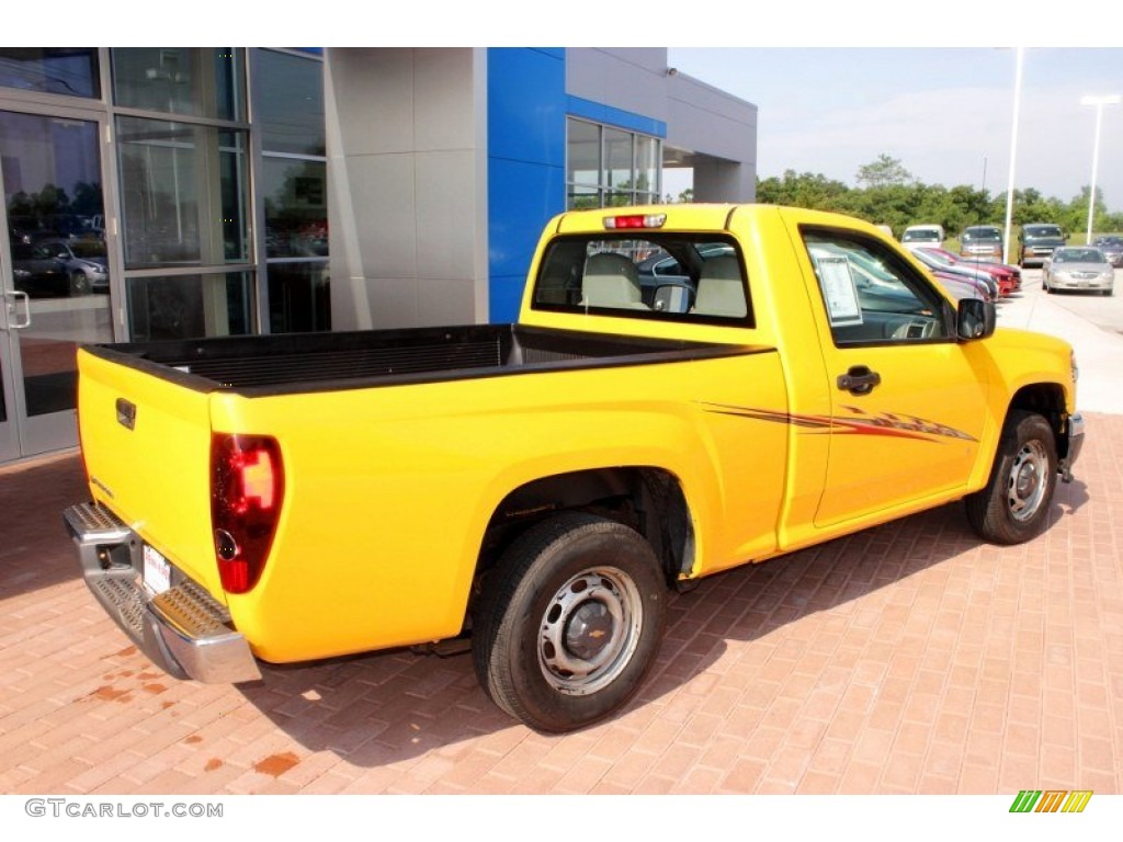 2007 Colorado LS Regular Cab - Yellow / Medium Pewter photo #11