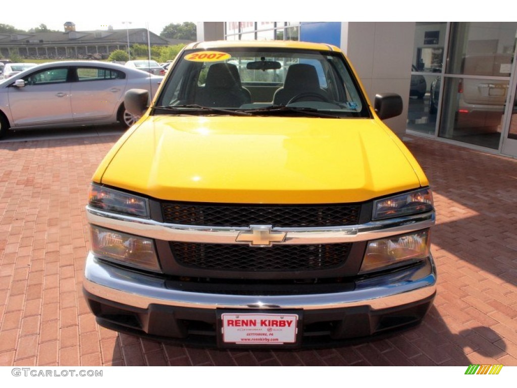2007 Colorado LS Regular Cab - Yellow / Medium Pewter photo #15