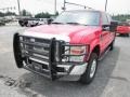 2010 Vermillion Red Ford F250 Super Duty XLT Crew Cab 4x4  photo #3