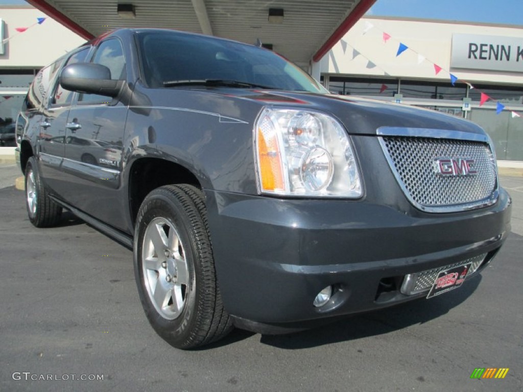 2008 Yukon XL Denali AWD - Dark Slate Metallic / Cocoa/Light Cashmere photo #1