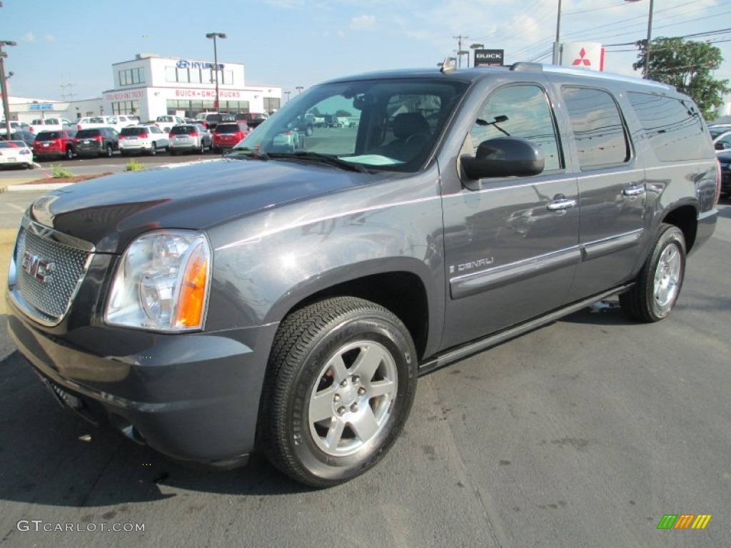 2008 Yukon XL Denali AWD - Dark Slate Metallic / Cocoa/Light Cashmere photo #18