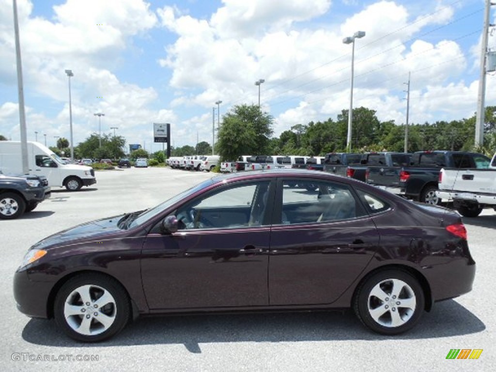 2007 Elantra Limited Sedan - Purple Rain / Beige photo #2