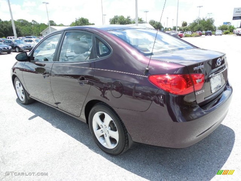 2007 Elantra Limited Sedan - Purple Rain / Beige photo #3