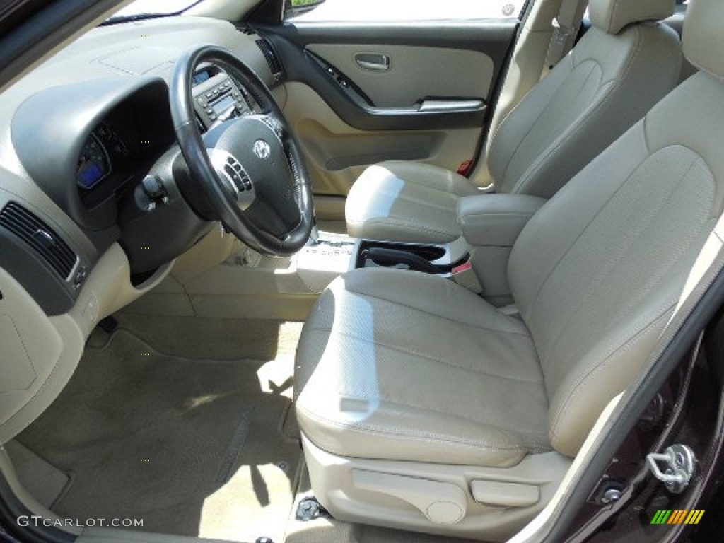 2007 Elantra Limited Sedan - Purple Rain / Beige photo #4