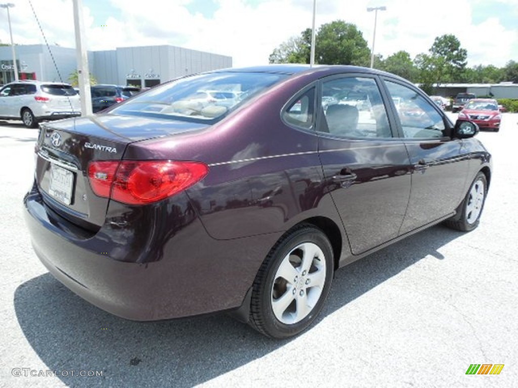 2007 Elantra Limited Sedan - Purple Rain / Beige photo #8