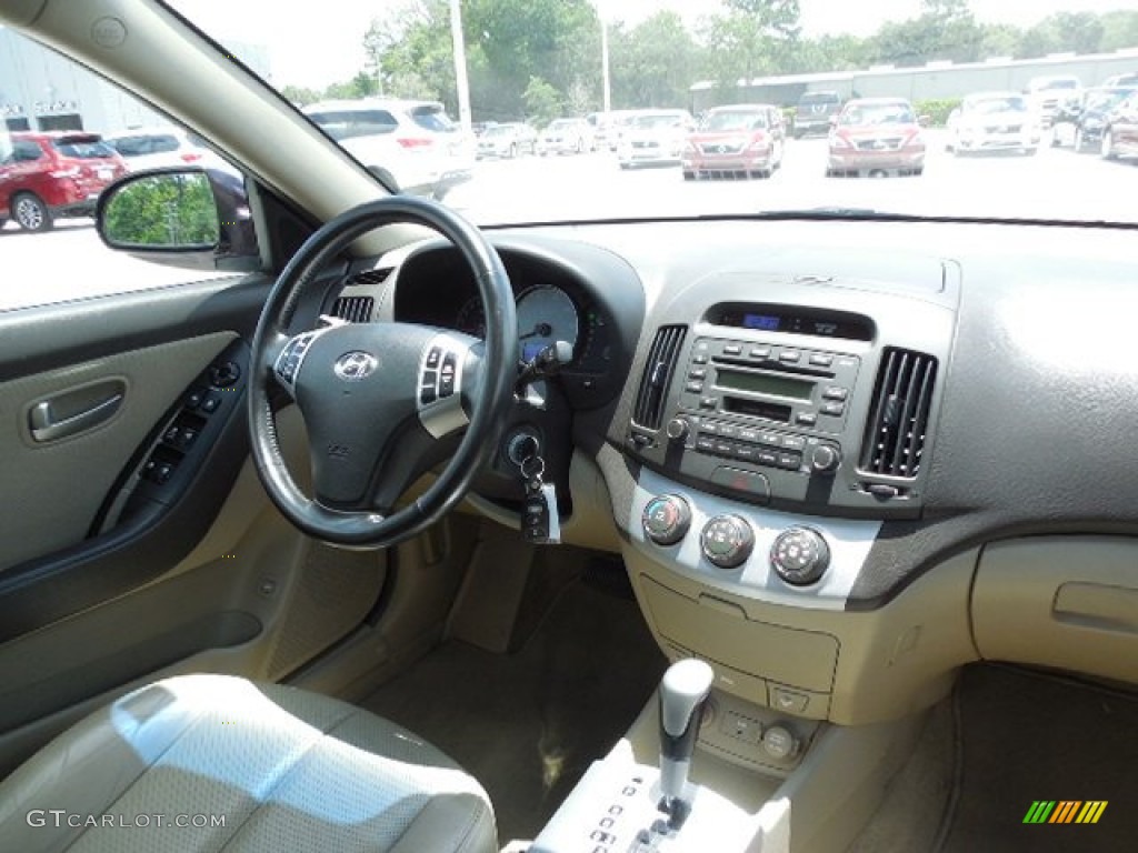 2007 Elantra Limited Sedan - Purple Rain / Beige photo #11