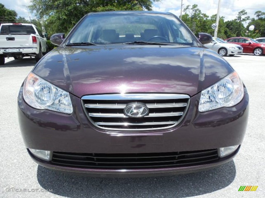 2007 Elantra Limited Sedan - Purple Rain / Beige photo #13