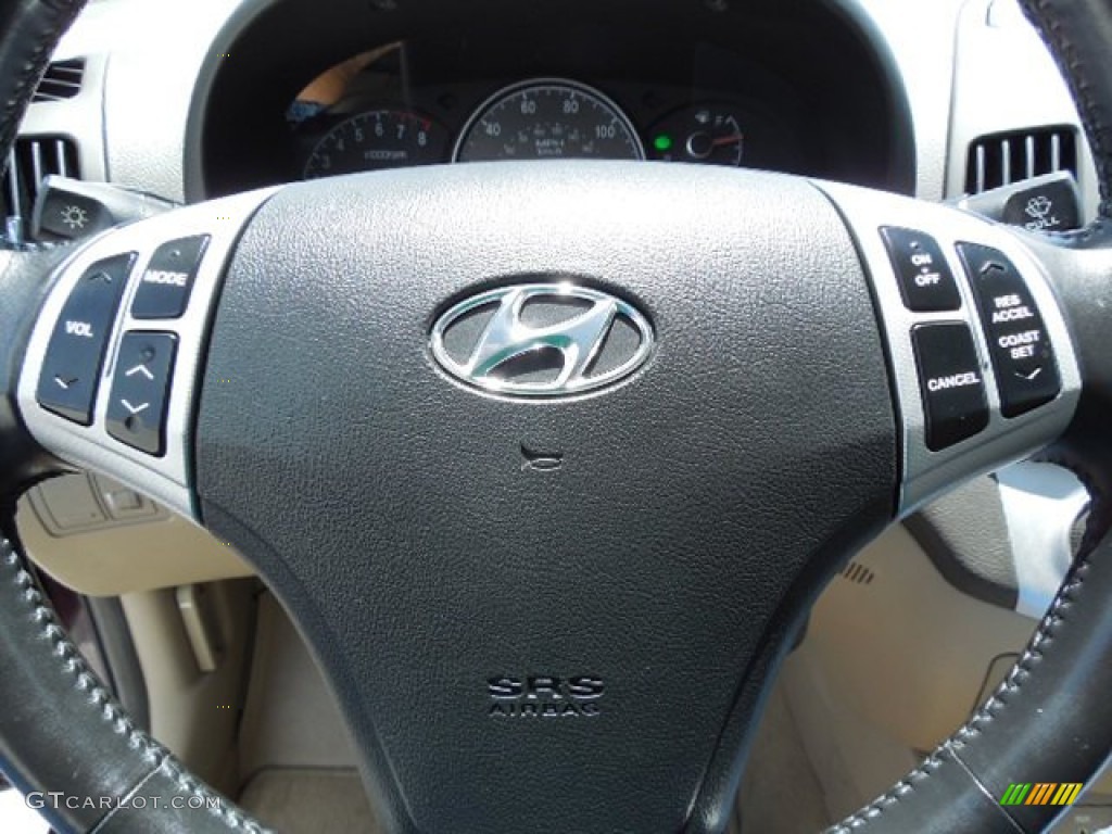 2007 Elantra Limited Sedan - Purple Rain / Beige photo #22