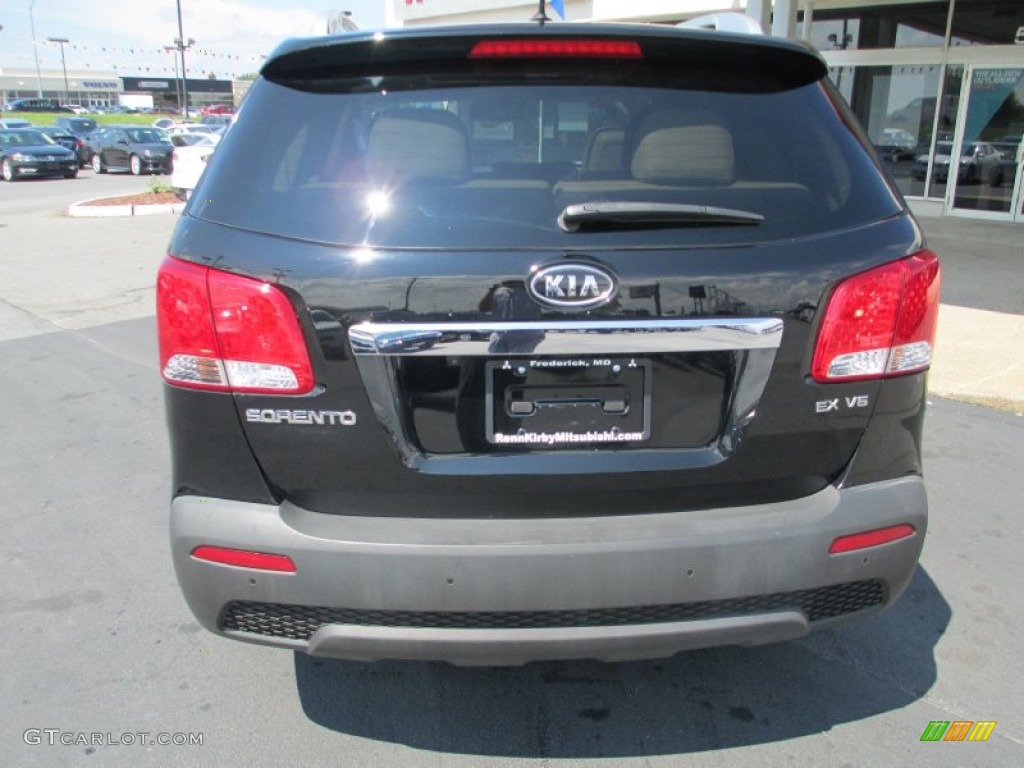 2011 Sorento EX V6 - Ebony Black / Beige photo #11