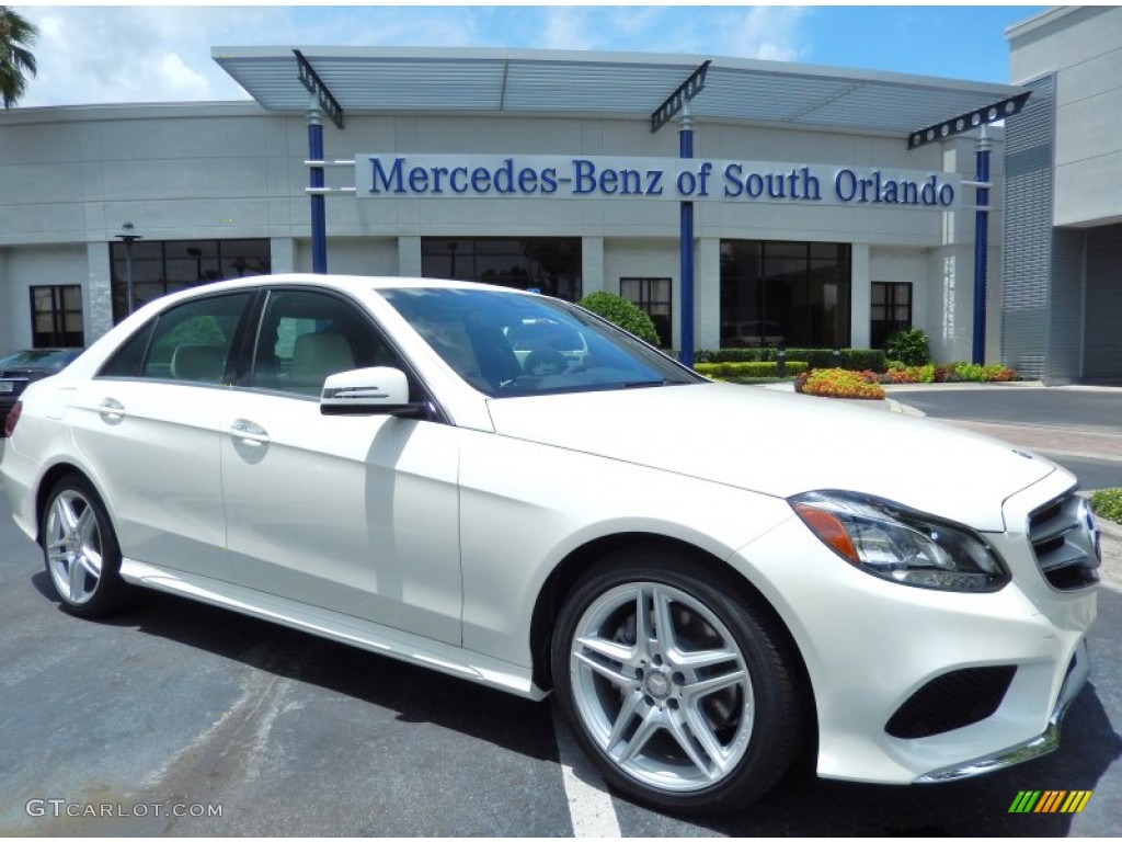 2014 E 350 Sport Sedan - Diamond White Metallic / Porcelain/Black photo #1