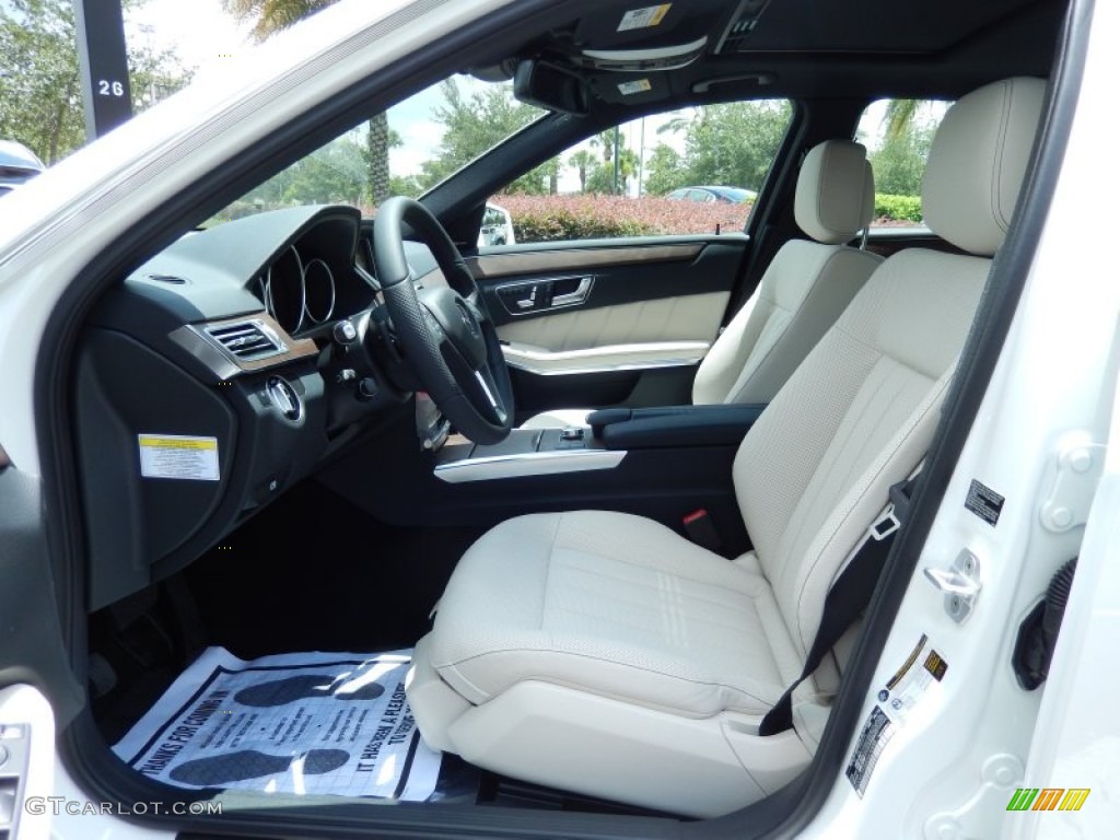 Porcelain/Black Interior 2014 Mercedes-Benz E 350 Sport Sedan Photo #83201785