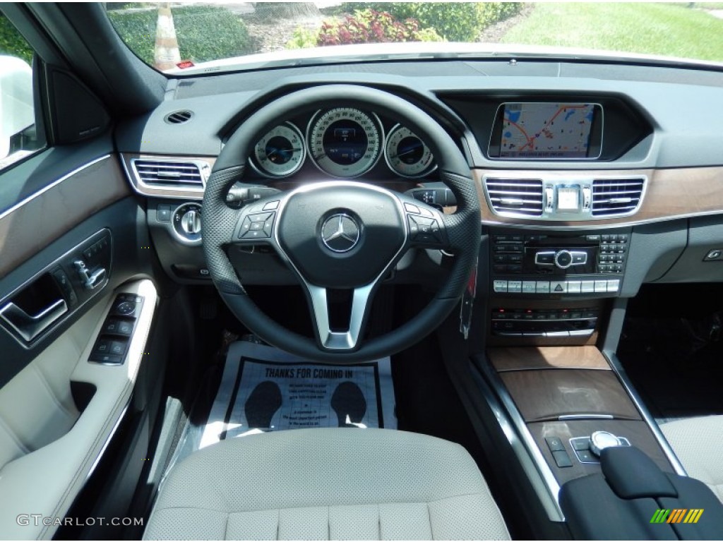 2014 Mercedes-Benz E 350 Sport Sedan Porcelain/Black Dashboard Photo #83201844