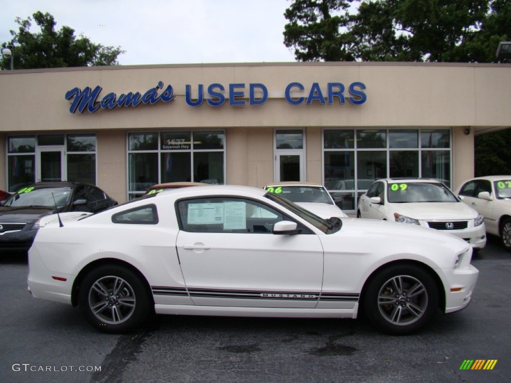 2013 Mustang V6 Premium Coupe - Performance White / Stone photo #1