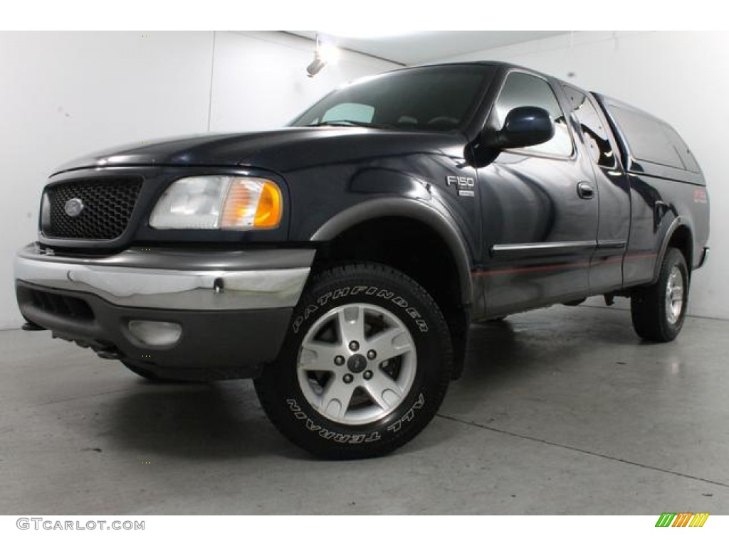 2002 F150 XLT SuperCab 4x4 - True Blue Metallic / Medium Graphite photo #1