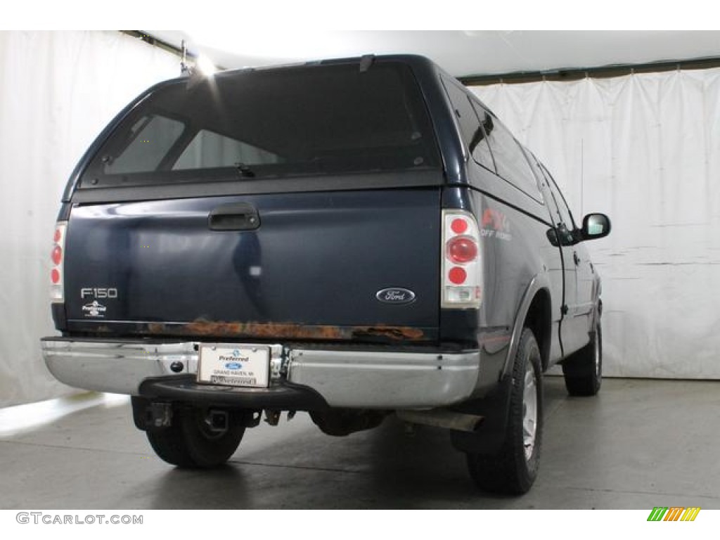 2002 F150 XLT SuperCab 4x4 - True Blue Metallic / Medium Graphite photo #7