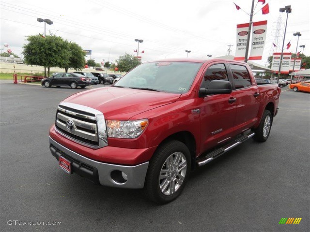 2013 Tundra SR5 CrewMax - Barcelona Red Metallic / Graphite photo #3