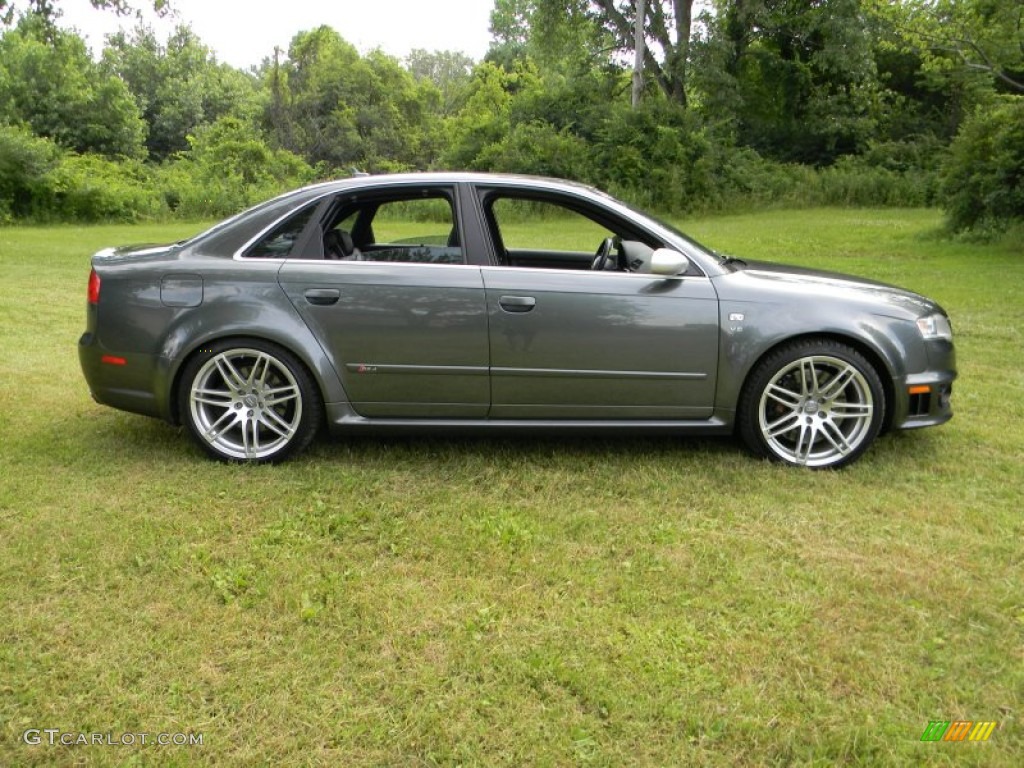 2007 RS4 4.2 quattro Sedan - Daytona Grey Pearl Effect / Black photo #13