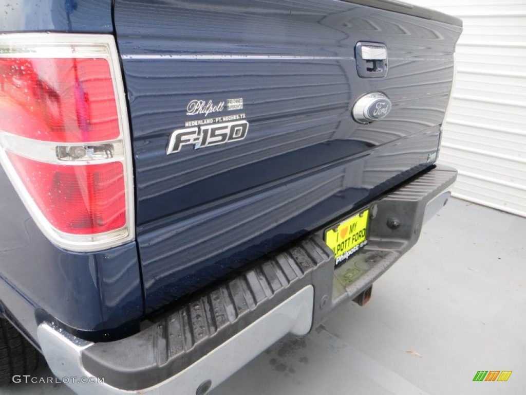 2010 F150 Lariat SuperCrew 4x4 - Dark Blue Pearl Metallic / Tan photo #18