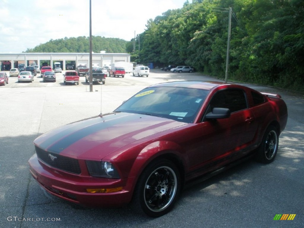 2006 Mustang V6 Premium Coupe - Redfire Metallic / Light Graphite photo #12