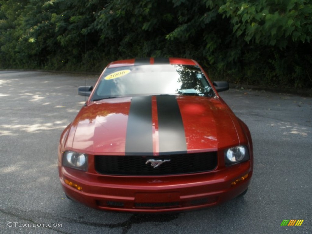 2006 Mustang V6 Premium Coupe - Redfire Metallic / Light Graphite photo #13