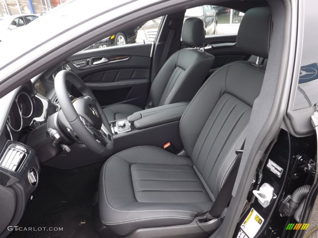 Black Interior 2014 Mercedes-Benz CLS 550 4Matic Coupe Photo #83209376