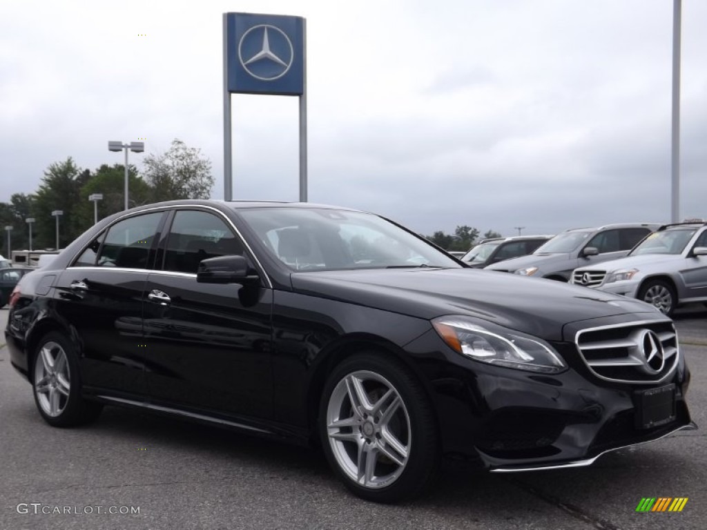 2014 E 350 4Matic Sedan - Black / Black photo #3