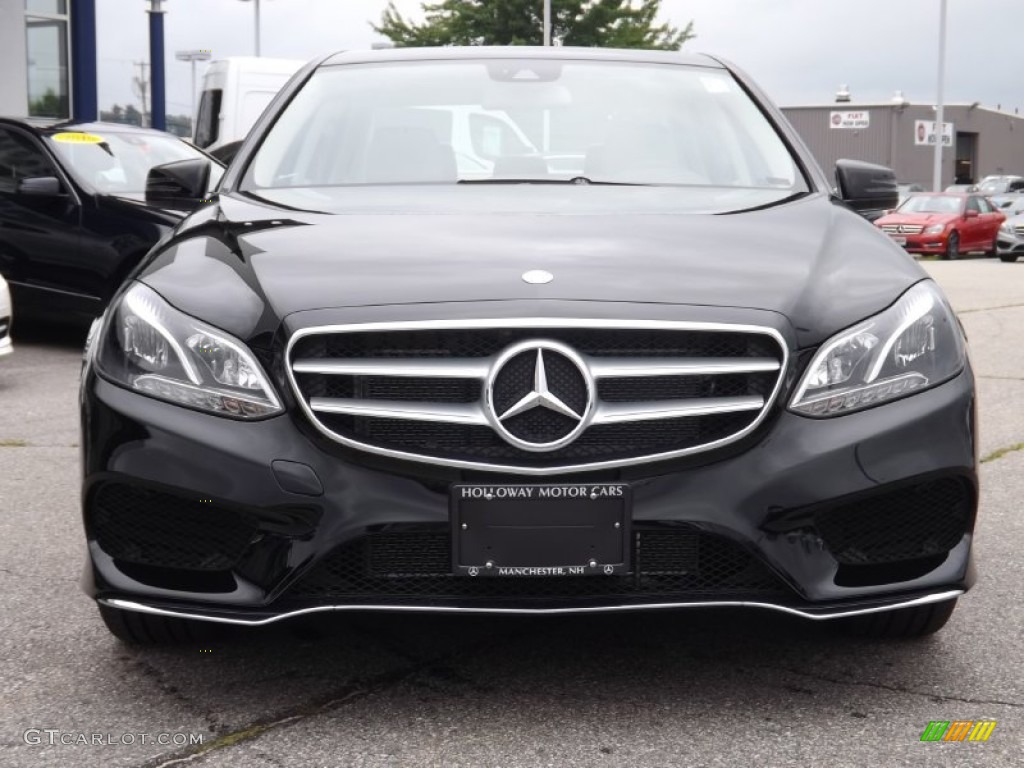 2014 E 350 4Matic Sport Sedan - Black / Silk Beige/Espresso Brown photo #2