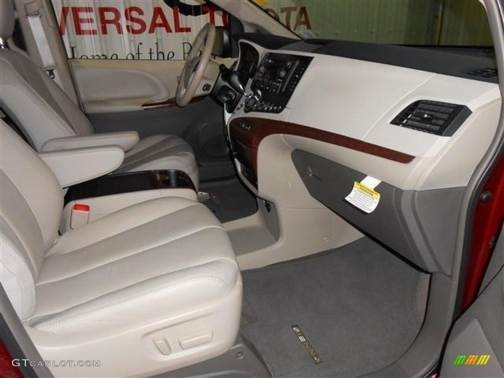 2012 Sienna XLE - Salsa Red Pearl / Bisque photo #17