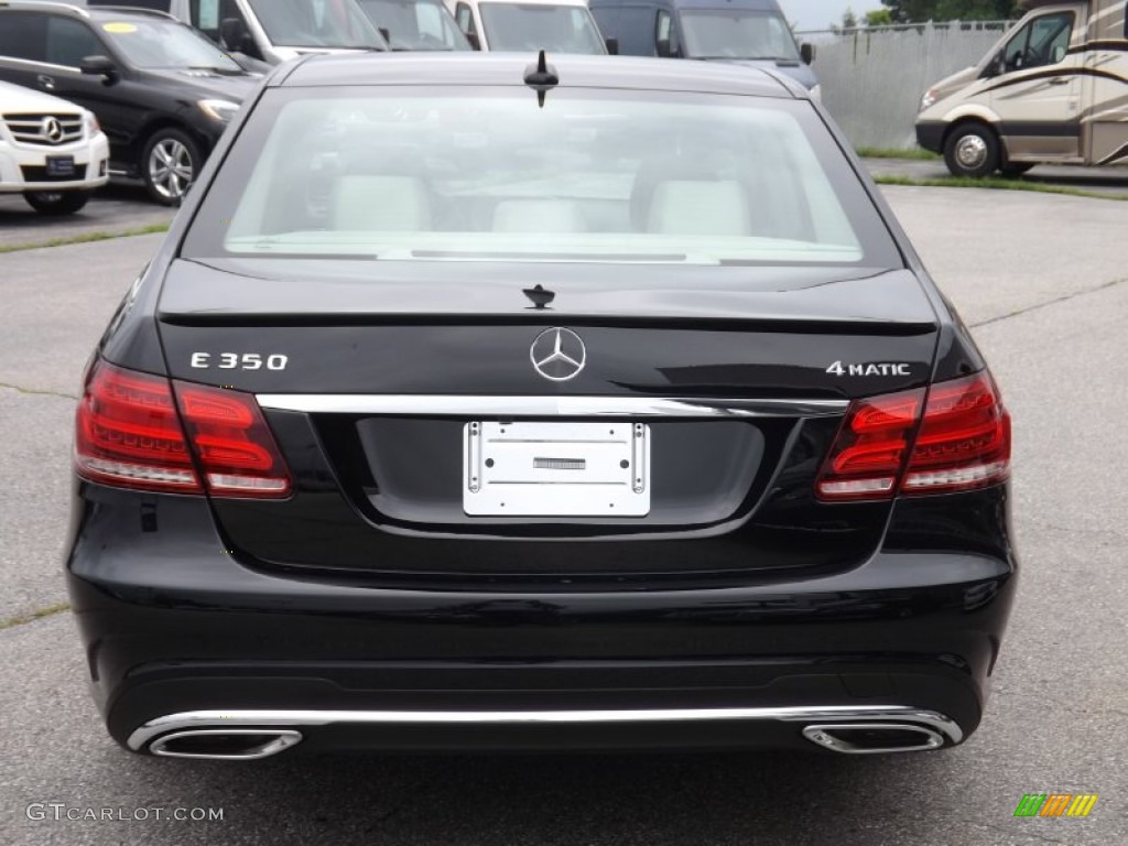 2014 E 350 4Matic Sport Sedan - Black / Silk Beige/Espresso Brown photo #4