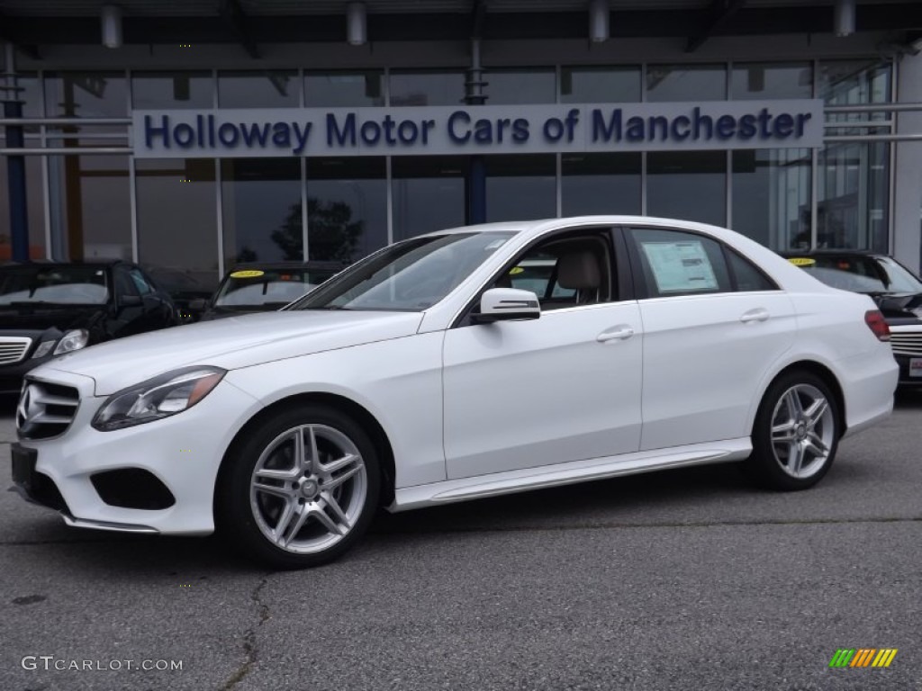 2014 E 350 4Matic Sedan - Polar White / Silk Beige/Espresso Brown photo #1