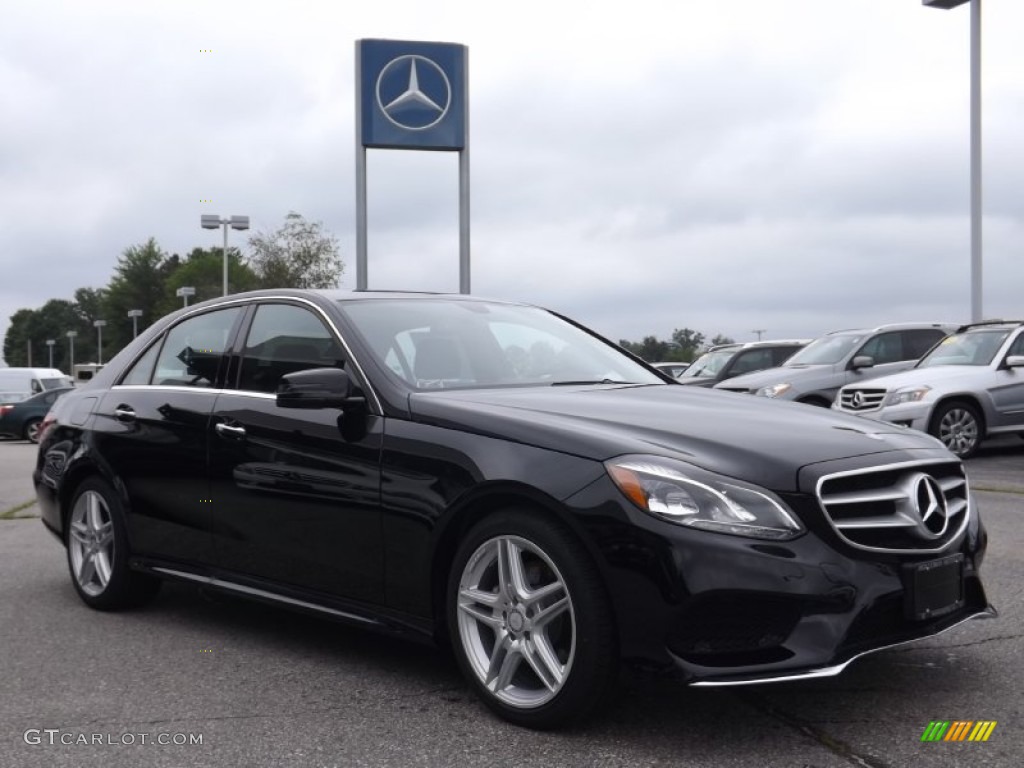 2014 E 350 4Matic Sedan - Black / Black photo #3