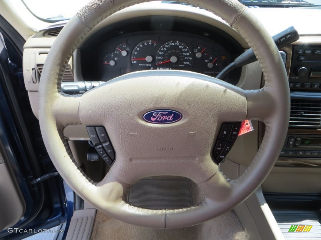 2005 Ford Explorer Eddie Bauer Medium Parchment Steering Wheel Photo #83211853