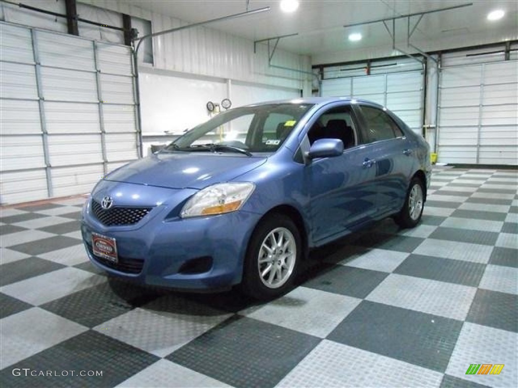 2010 Yaris Sedan - Pacific Blue Metallic / Dark Charcoal photo #3