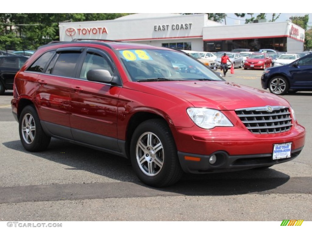 2008 Pacifica Touring AWD - Inferno Red Crystal Pearlcoat / Pastel Slate Gray photo #1