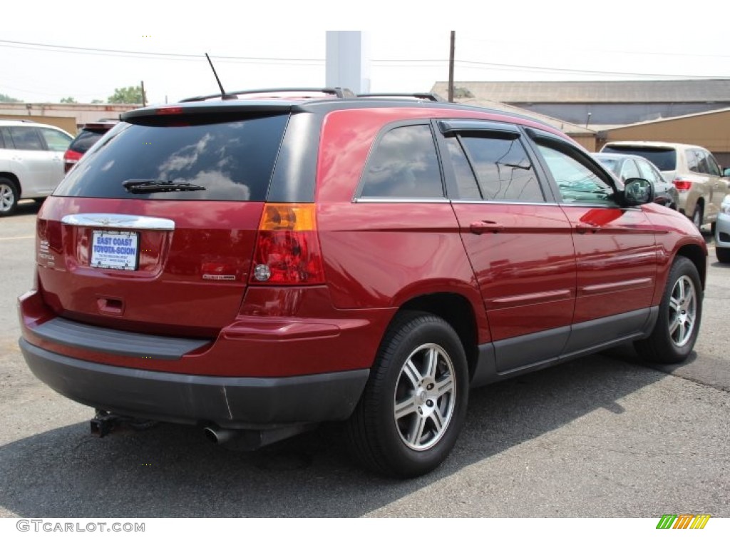 2008 Pacifica Touring AWD - Inferno Red Crystal Pearlcoat / Pastel Slate Gray photo #4