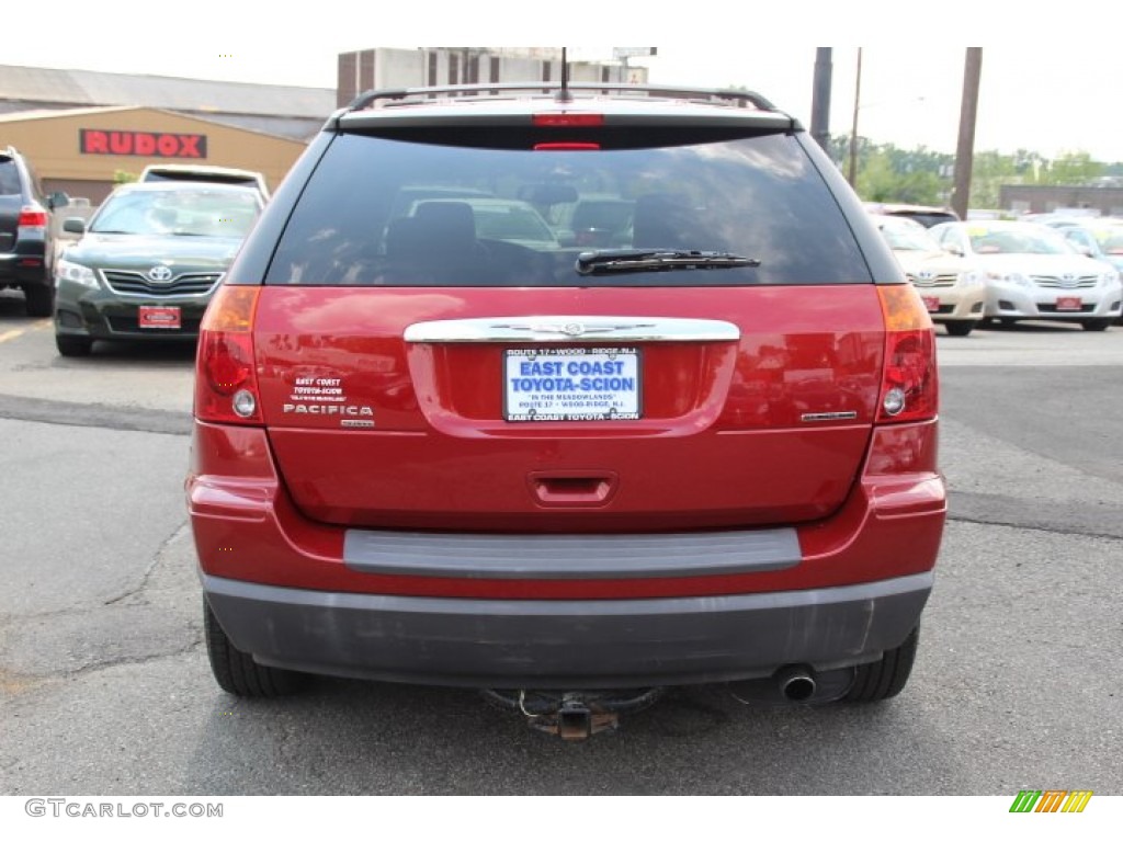 2008 Pacifica Touring AWD - Inferno Red Crystal Pearlcoat / Pastel Slate Gray photo #5