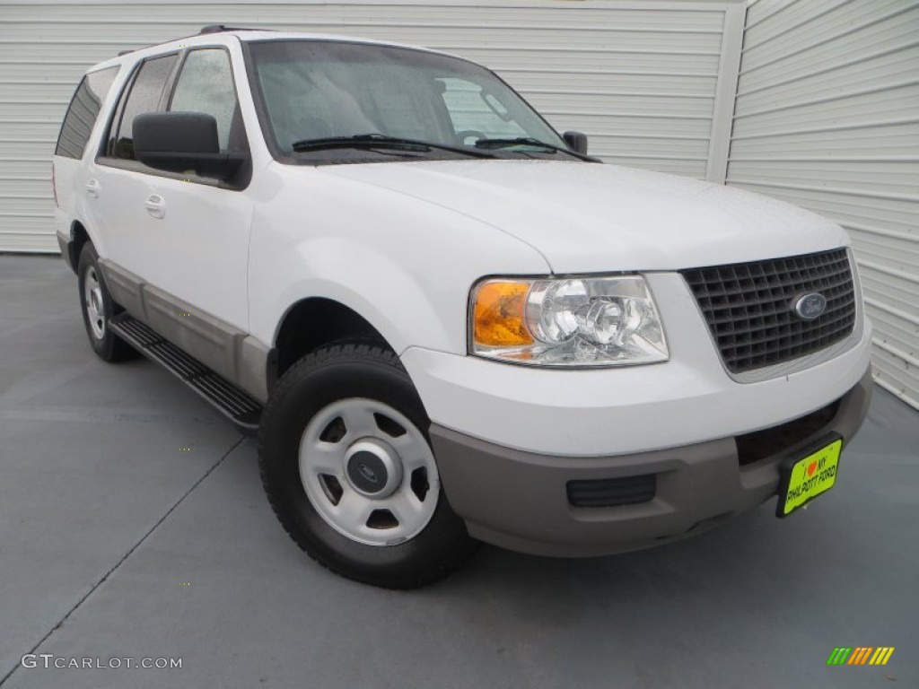 2003 Expedition XLT - Oxford White / Flint Grey photo #2