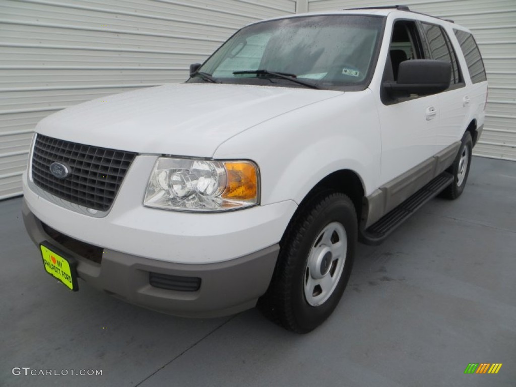 2003 Expedition XLT - Oxford White / Flint Grey photo #7
