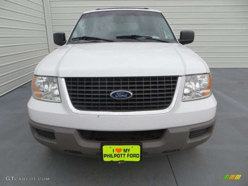 2003 Expedition XLT - Oxford White / Flint Grey photo #8