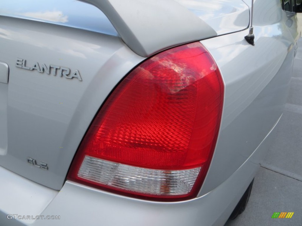 2003 Elantra GLS Sedan - Silver Pewter / Gray photo #14
