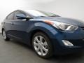 2013 Atlantic Blue Hyundai Elantra Limited  photo #2