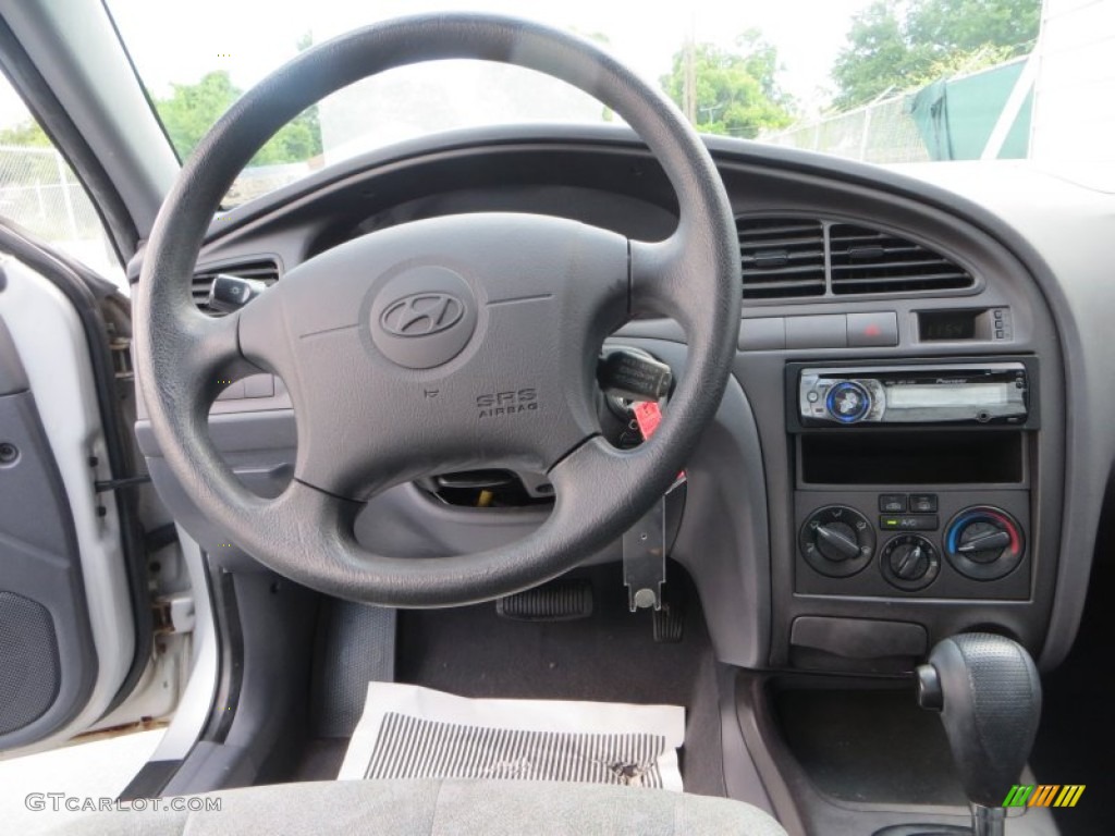 2003 Elantra GLS Sedan - Silver Pewter / Gray photo #31