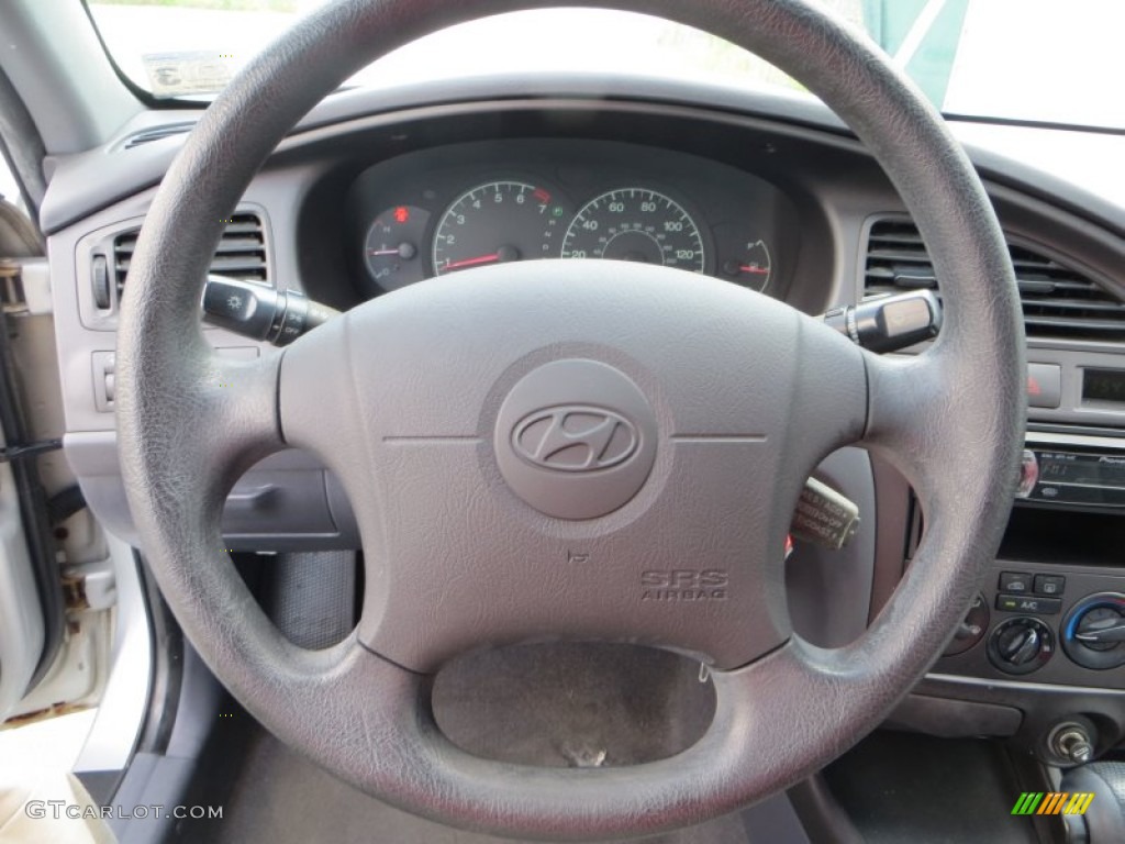 2003 Elantra GLS Sedan - Silver Pewter / Gray photo #35